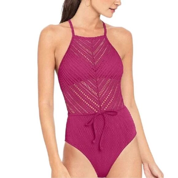 New. Robin Piccone Fuschia Swimsuit. Size 4. Retails $159 - Picture 2 of 10
